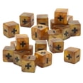 thumbnail image 1 of Math Teaching Sign Dices, Engraving Symbol Intelligence Development Math  Set 20pcs  For Classroom Golden Gradient,Brown,White, 1 of 8