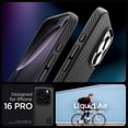 thumbnail image 2 of Funda Spigen Liquid Air para iPhone 16 Pro, color negro mate, 2 of 8