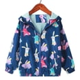 thumbnail image 2 of kamemir Jackets for Girl, Windbreaker Zipper Long Sleeve Lightweight Kids Coats(120,120), 2 of 3