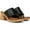 Black, variant on Women's Ferrara Block Heeled Thong Sandal Gold Raffia 9.5M