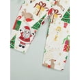 thumbnail image 6 of Bmnmsl Girl Christmas Sets Solid Color O-Neck Long Sleeves Tops Cartoon Pants Scarf, 6 of 6