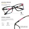 thumbnail image 2 of LAMBBAA Vintage Square Blue Light Blocking Eyeglasses Anti Eyestrain UV Filter Computer Glasses Anti-Blue Light Glasses for Men Women (Floral, No Magnification), 2 of 5