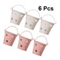 thumbnail image 3 of WORGEOUS 6 cubos de hojalata, cubos huecos en forma de corazón, macetas, cajas organizadoras de dulces para bodas en casa (blanco + rosa), 3 of 7