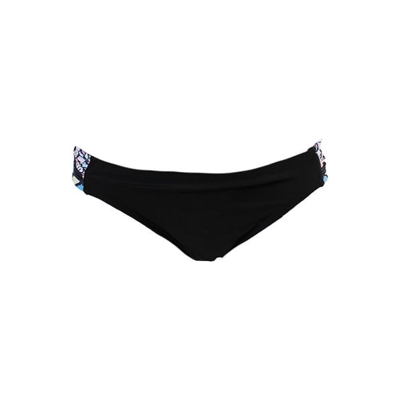 Bikini Nation Black Multi Geo-Print Hipster Bikini Bottom M
