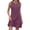 Mauve, variant on Women's tied back ruched ruffled tank dress with sheer yet opaque stretch 100% Polyester fabric for stylish warm days