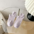 thumbnail image 2 of ERDOUY 3 Pairs No Show Socks Womens - Non Slip Low Cut Ankle - Invisible Liner Socks for Casual & Formal Wear - Soft & Stretchable,Purple, 2 of 2
