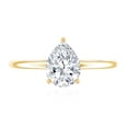 thumbnail image 4 of Rosec Jewels Moissanite Solitaire Engagement Ring 1 Carat - 6X8 mm Moissanite Teardrop Ring - D-VS1 Grade Certified, 18K Yellow Gold, US 5.00, 4 of 8
