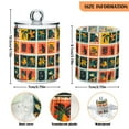 thumbnail image 5 of Yayeee 2 Pack Qtip Holder Bathroom Cotton Swab Canister with Lid Clear Dispenser Set, Jungle Stamp, 5 of 6