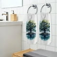 thumbnail image 5 of Ryvnso Green Tree Hand Towels for Bathroom Cotton Face Towel Decorative 15.5x29.5 inch, 5 of 7