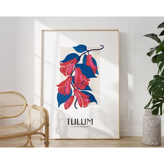 Flower Market Tulum Modern Wall Art Decor Unframed Paper Print