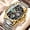 S&G-BK, variant on Business Watch for Men Starry Sky Dial Stainless Steel Band Quartz Wristwatch Luminous Calendar 30M Waterproof