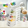 7 Clear Plastic Drawer Organizers Stackable Units for Office/Bathroom