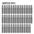 thumbnail image 1 of 50 Pcs 4mm Small Hex Shank Screwdriver Bits Set Steel Cross Head for Power Tools, 1 of 6