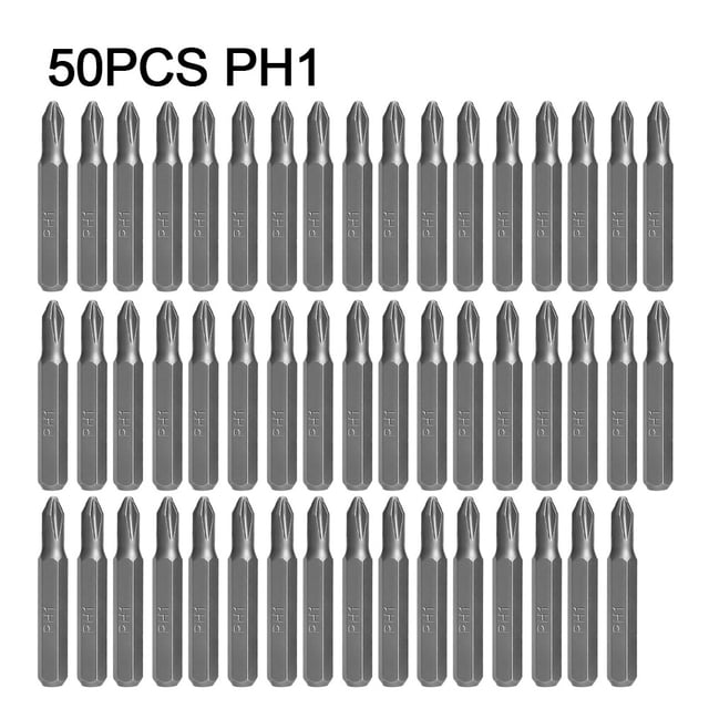 50 Pcs 4mm Small Hex Shank Screwdriver Bits Set Steel Cross Head for Power Tools