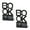Black, variant on 1Pair Metal Book End For Shelves Hollowed Letter Bookend Slip Resistant Desktop Book Stopper For School Office Library
