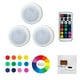 thumbnail image 5 of Lámpara LED RGB inalámbrica recargable de 2 piezas, luces LED regulables para ventana, luces USB coloridas para armario con control remoto, luces para debajo del gabinete de cocina, batería, 5 of 5