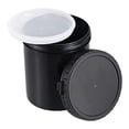 thumbnail image 1 of Unique Bargains Plastic Paint Pail 0.26-Gallon/1000mL with Sealing Strip Lid Black 2Packs, 1 of 6
