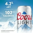 Coors Light Lager Beer, 18 Pack, 12 fl oz Cans, 4.2 ABV