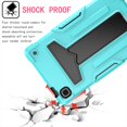 thumbnail image 4 of Dteck Case for Samsung Galaxy Tab A7 Lite 8.7-inch SM-T220 T225 (2021 Released),Shockproof Armor 3 Layer Protection Hybrid Rubber Hard PC Back Kickstand Cover,Mint+Black, 4 of 4