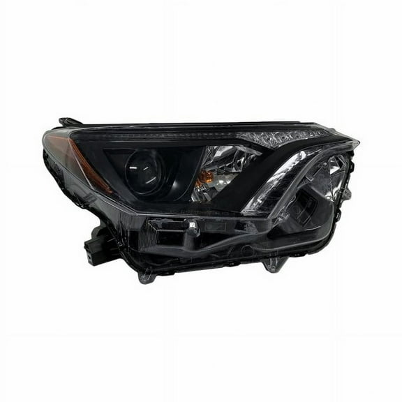 for 2016 to 2018 Toyota RAV4  Right Passenger RH Headlamp Assembly , Halogen, North America Built, With Black Bezel