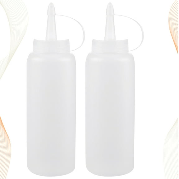 FONDOTIN 2pcs Squeeze Bottle for Sauces Plastic Safe Storage for Household Users