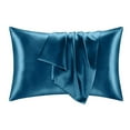 thumbnail image 2 of 2 PCS Natural Mulberry Silk Pillowcase Silk Pillow Covers Luxury and Soft Pillow Cases Perfect Gift for a Female Friend 20.08*35.83 "(Blue), 2 of 8