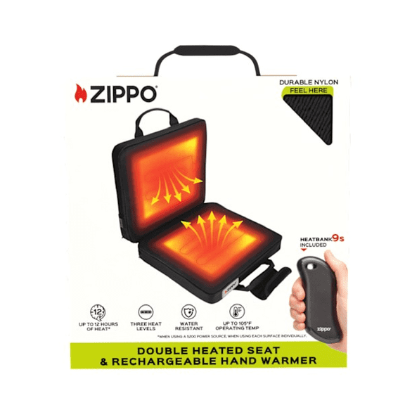 Zippo 40689 Double Heated Seat and Rechargeable Hand Warmer