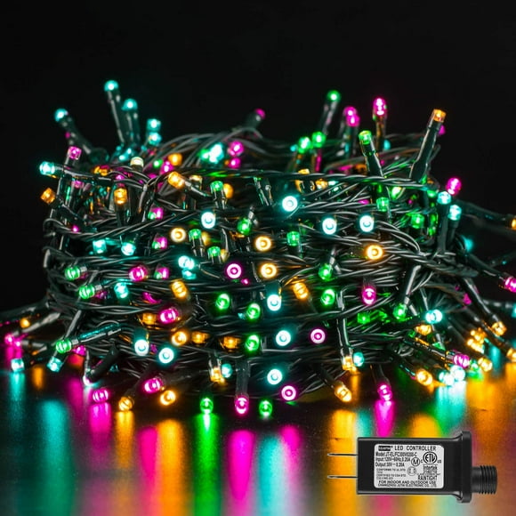 66ft 200LEDs Christmas Lights，Multicolor Christmas Fairy Lights Christmas Tree Lights with Plug and 8 Modes Memory, Twinkle Christmas Lights for Indoor Outdoor Xmas Tree Garden Party Decor