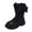 b26-Black, variant on KPOPLK Little Girls Short Fashion Boots Side Zipper Bow Thick Non-Slip Sole Boots Princess Dress Boots for Party Daily Wear(11,Beige)