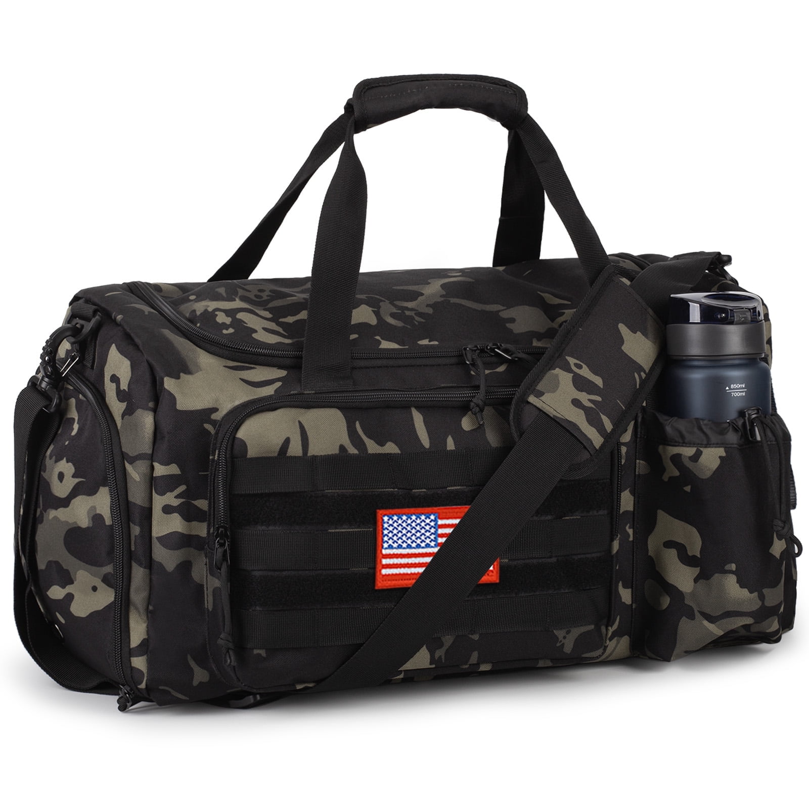 TRIPGEAR Large 40L 2-in-1 Convertible Sports Bag, Multi-functional Travel Duffle with Shoe Compartment for Daily Use