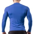 thumbnail image 4 of FRSASU Men's Compression Shirts Long Sleeve Cool Dry Workout Athletic Base Layer Running Basketball Cycling Undershirt Blue, 4 of 6