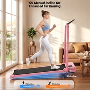 Simpfree Walking Vibration Pad with 8% Incline,3 in 1 Walking Pad with Handle Bar,2.5HP Treadmills for Home/Office/Gym,Under Desk Treadmill 300LBS Capacity,2S Folding,Installation-Free