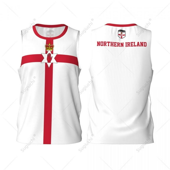 Northern Ireland Flag Men Basketball Sports Jersey Running Fitness Multifunction Sleeveless tshirt Exclusive Custom Name Nunber