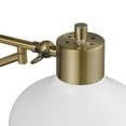 thumbnail image 6 of Globe Electric Berkeley 1-Light White and Brass Plug-in or Hardwire Swing Arm Indoor Wall Sconce, 6 of 10