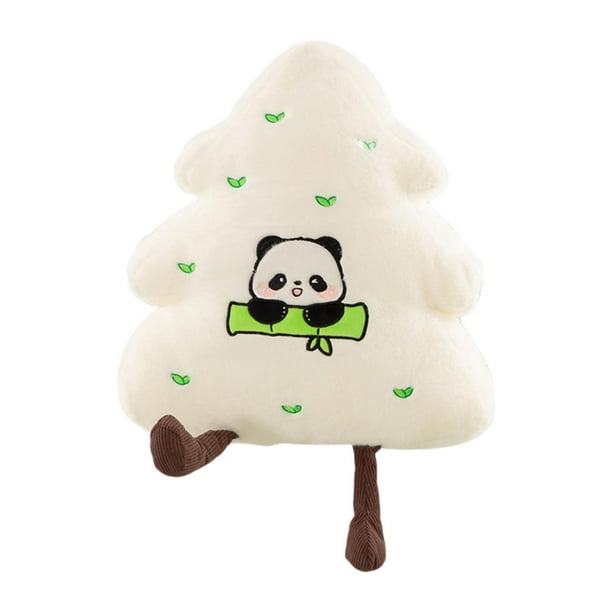 Almohada de peluche de árbol de Navidad, cómoda, ligera y bonita. Blanco