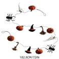 thumbnail image 3 of yulier Felt Halloween Garland 72 Inch Hanging Banner with Spiders, Witch Hats, Brooms and Pumpkins, Halloween Decorations for Fireplace Mantel, Wall, Shelf, 3 of 5