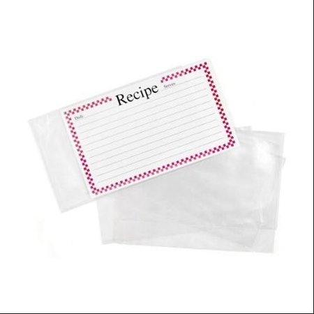  BigKitchen  Clear Vinyl 4 X 6 Inch Recipe Card Covers 