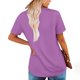 thumbnail image 4 of Camisetas de Manga Corta de Verano para Mujeres, Moda Color Sólido Falso Cuello Redondo de Dos Piezas para Uso Casual Y Diario, 4 of 8
