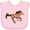 AD-Pink, variant on Inktastic Galloping Brown Horse-stylized Illustration Boys or Girls Baby Bib
