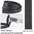thumbnail image 3 of 3Roll 15mm Wide Flat Leather Cord Genuine Leather Strip 2mm Thick Black Leather Strap Cowhide String Braiding Thread Rope, 3 of 9