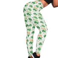 thumbnail image 4 of DISNIMOSt. Patrick's Day Yoga Leggings for Women, Lucky Leaf Printed Workout Yoga Pants High Waist Workout Leggings for Yoga Gym, White and Green, XS, 4 of 6