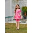 thumbnail image 4 of Arshiner Girls Summer Outfits Short Sleeve Ruffle Hem Top and Biker Shorts Set Girl Clothes, 4 of 4