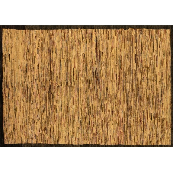 Ahgly Company Indoor Rectangle Abstract Brown Modern Area Rugs, 4' x 6'