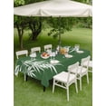 thumbnail image 4 of Outdoor Tablecloth with Umbrella Hole for Patio/Picnic/Party/Camping, Eastern Leaves Waterproof Table Cloth Rectangle Table Cover Washable, Vintage Green Brown Natural Branches Plants (60"x 84"), 4 of 9