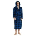 VULCANODON Mens Robe with Hood, Fleece Bathrobe Plush Robes for Men