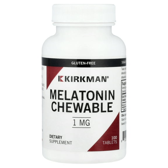 Kirkman Labs Melatonin Chewable Tablets, 1 mg, 100 Tablets