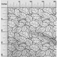 thumbnail image 2 of oneOone Rayon White Fabric Abstract Leaf Sewing Fabric By The Yard Printed Diy Clothing Sewing Supplies 56 Inch Wide, 2 of 4