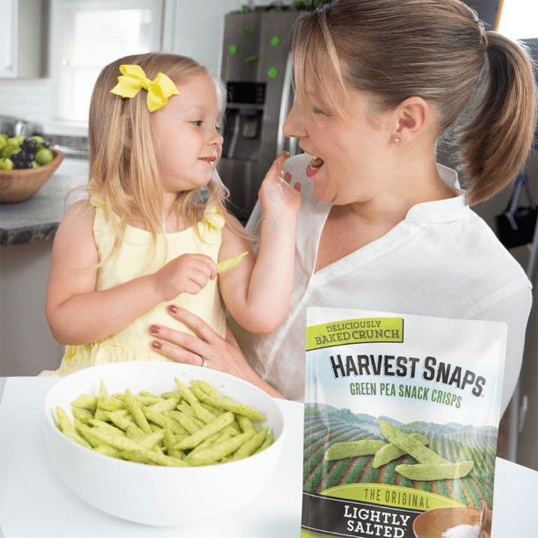 Lightly Salted Green Pea Snack Crisps, 10 oz, Harvest Snaps