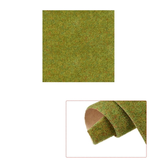 Uxcell 10" x 10" Artificial Grass Mat Realistic Fake Turf Nylon Lawn Green 4Pcs