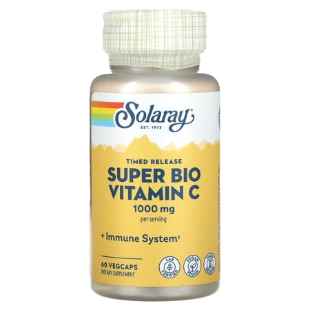 Solaray Time Release Super Bio Vitamin C 1 000 mg 60 Veg Caps